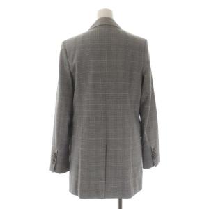 Diagram GRACE CONTINENTAL ショールカラーダブルジャケット 切替プリーツパンツ チェック M グレー