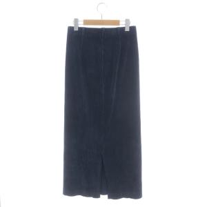 IENA 21AW コーデュロイジャージスカート タイト ロング 38 紺 ネイビー