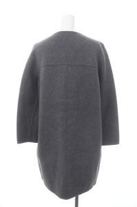 DIANE von FURSTENBERG リバーシブル コート ノーカラーコート アウター ロング ウール 0 グレー ベージュ