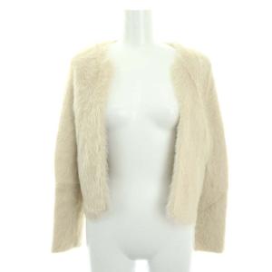 フェザーヤーンニットカーディガン 長袖 38 ベージュ