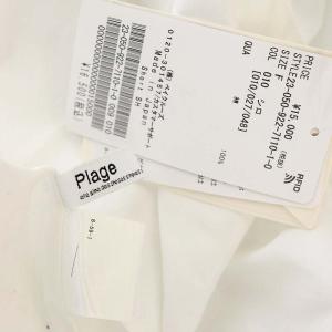 Plage 23SS Short シャツ 長袖 クロップド丈 F 白 ホワイト