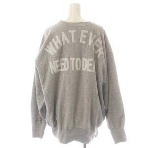 AMERICANA 21年 AP STUDIO取扱い WHAT EVER ロゴスウェット トレーナー 長袖 グレー