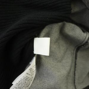 Mame Kurogouchi 21SS EMBROIDERED DENIM TOP ベスト ニット切替 刺繍 2 ブラック