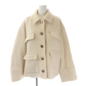 23AW GIOLICA ツイード/ループツイードブルゾン ジャケット ウール混 キナリ