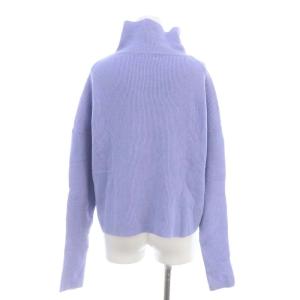 IENA 22AW クロップドウールタートルプルオーバー ニット セーター 長袖 ハイネック ラベンダーブルー