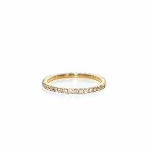 agete リング 9号 K18 ダイヤモンド 0.33ct ゴールド