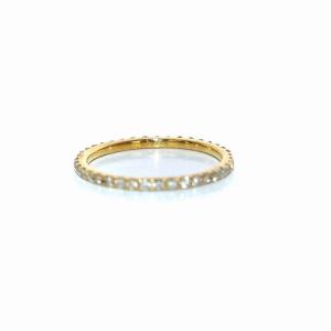 agete リング 9号 K18 ダイヤモンド 0.33ct ゴールド