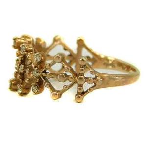 agete 指輪 ダイヤモンド 0.12ct K10 ローズゴールド