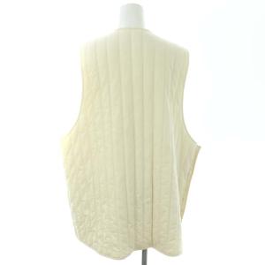 nagonstans 21AW キルティングベスト 中綿ジャケット ノースリーブ 前開き S アイボリー