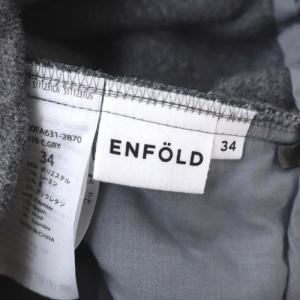 ENFOLD 22AW ワイドパンツ ウール混 34 グレー