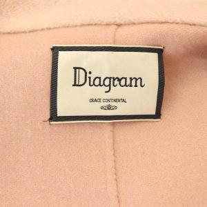 Diagram GRACE CONTINENTAL リバーコート アウター ミドル ベルト付き ウール 36 S ピンクベージュ