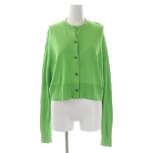23SS CROPPED CARDIGAN カーディガン シルク クロップド 長袖 38 ライトグリーン
