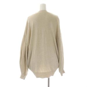 ENFOLD 23SS HEXAGON CARDIGAN カーディガン Vネック コットン 長袖 38 ライトベージュ