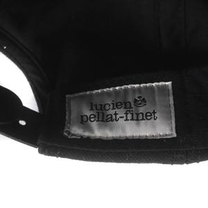 lucien pellat finet キャップ 帽子 スカル レザー キャンバス 黒 ブラック SH