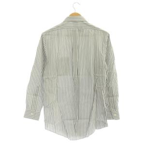 Brooks Brothers ストライプ BD シャツ 長袖 前開き コットン 14 1/2-31 白 ダークグレー