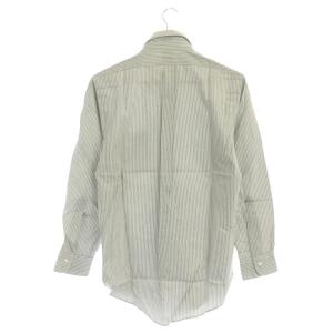 Brooks Brothers ストライプ BD シャツ 長袖 前開き コットン 14 1/2-31 白 グレー ホワイト