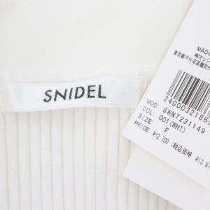 SNIDEL 23SS Sustainable クロップドジップニットプルオーバー カットソー リブ 長袖 F 白 ホワイト