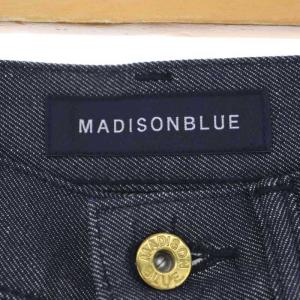 MADISONBLUE ハイウエストリジットデニム パンツ ジーンズ ジッパーフライ スリム 00 紺 ネイビー