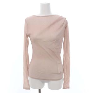 23AW フロッキーベロアTOPS カットソー シアー 長袖 F ピンクベージュ
