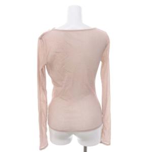 SNIDEL 23AW フロッキーベロアTOPS カットソー シアー 長袖 F ピンクベージュ