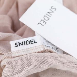 SNIDEL 23AW フロッキーベロアTOPS カットソー シアー 長袖 F ピンクベージュ