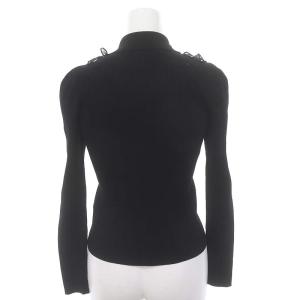 SNIDEL 22AW Sustaina フリルカラードッキングリブニットプルオーバー セーター 長袖 F 黒 ブラック
