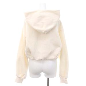 SNIDEL 23AW Sustainableクロップドバルーンフーディー パーカー トレーナー 長袖 フード付き プルオーバー F 白