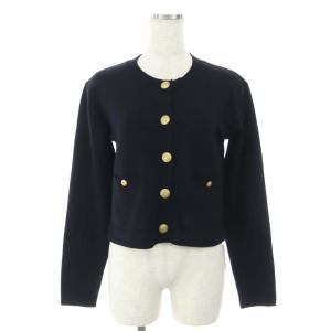 23AW 金ボタンニットカーデ カーディガン 長袖 F 黒 ブラック