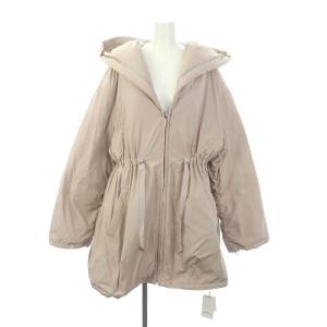 23AW 西川レディモッズダウンコート アウター ジップアップ ドロスト 1 ピンク