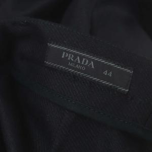 PRADA ウールパンツ テーパード センタープレス ジッパーフライ 44 黒 ブラック