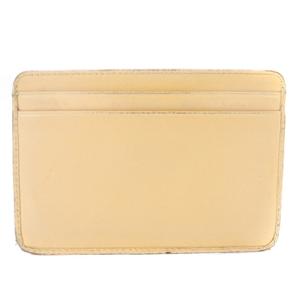 CHANEL カンボンライン ラムスキン ココマーク カードケース 名刺入れ レザー べージュ 黒 ブラック