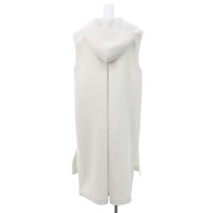 ADORE 22SS トリプルクロスジレ フード ジップアップ ロング 38 ホワイト