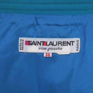 YVES SAINT LAURENT rive gauche ヴィンテージラップスカート ミモレ丈 ロング 36 ターコイズブルー