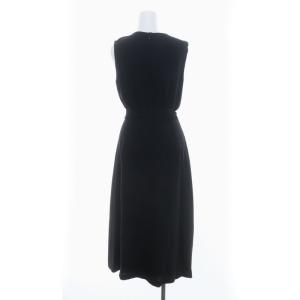 Grace Class バイカラー切替ワンピース ロング マキシ ノースリーブ 38 黒 ブラック オフホワイト