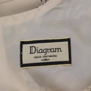 Diagram GRACE CONTINENTAL レースワンピース 膝丈 ノースリーブ 38 ライトベージュ チャコール