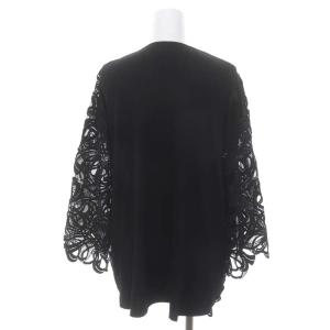 GRACE CONTINENTAL リボンレースボレロカーディガン 前開き 36 黒 ブラック