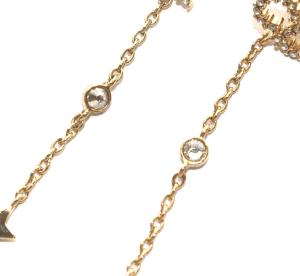 Dior ロゴピアス スターモチーフ パール チェーン ロング イエローゴールド アクセサリー ジュエリー