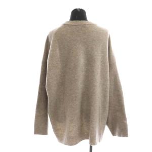 EVERYDAY I LIKE Boucle クルーネック プルオーバー ニット セーター 長袖 Vネック テールカット ウール ベージュ