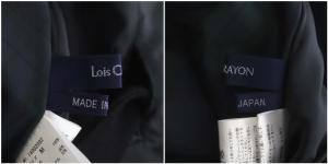 Lois CRAYON ウール ポンチョ コート ケープ ダブル アウター M 黒 ブラック