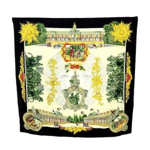 HERMES SANSSOUCY サンスーシー宮殿 カレ90 スカーフ シルク 絹 マルチカラー OH