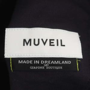 MUVEIL コーデュロイパンツ ワイド ジッパーフライ 36 濃紺 ダークネイビー