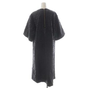 Drawer WINTER2 フェイクレザーエンブロダイリー ワンピース F ブラック