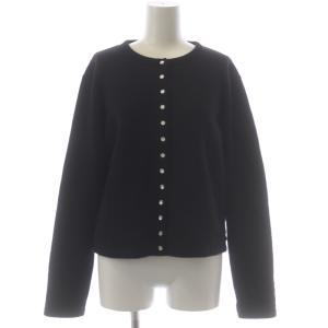 カーディガン プレッション 裏起毛 1 黒 ブラック
