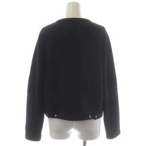 agnes b. カーディガン プレッション 裏起毛 1 黒 ブラック