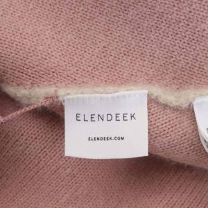 ELENDEEK RACOON MIX WCD コート ノーカラー アウター ウール F ベージュ ピンク