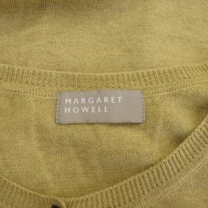 MARGARET HOWELL カーディガン ニット 前開き ウール コットン 2 ベージュ