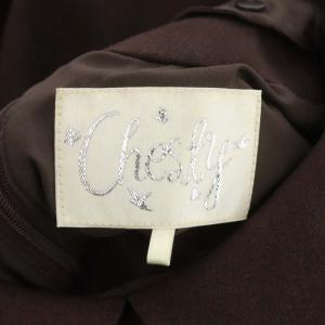 Chesty 21AW スモッキングロングワンピース マキシ丈 長袖 0 ダークブラウン