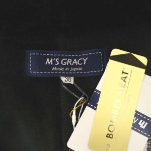 M'S GRACY ボンバーヒートロングコート フード フェイクファー アウター 36 黒 ブラック