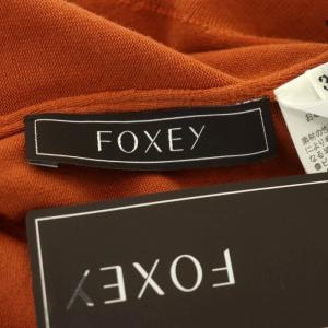 FOXEY 36249 ウール カーディガン ニット 長袖 38 テラコッタ