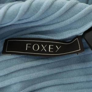 FOXEY 20年製 40705 MIDNIGHT SUN リブニット 38 ライトブルー